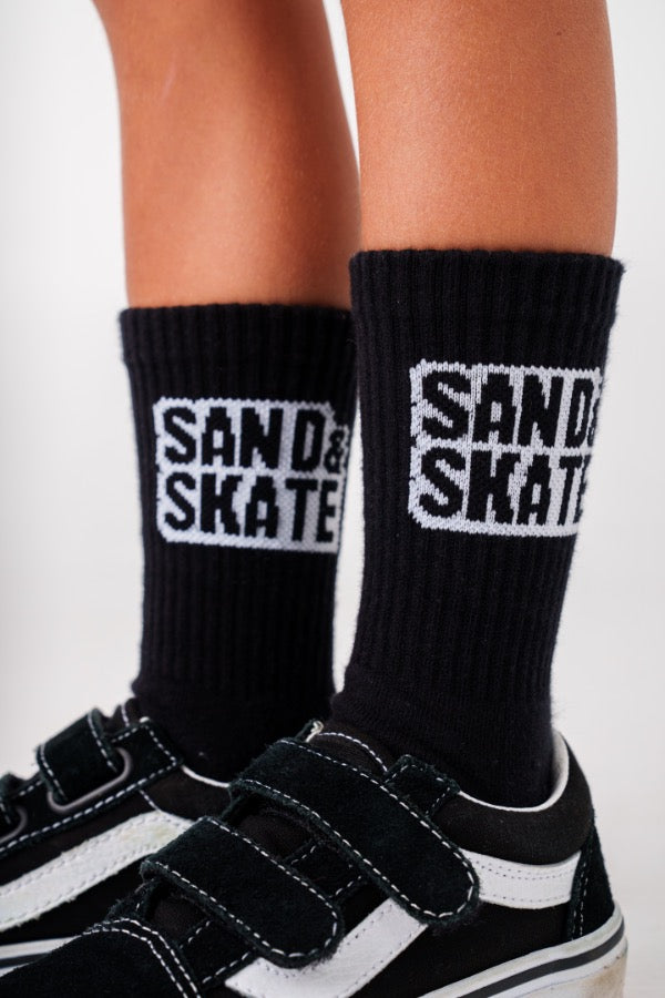 Crew Socks Black – Sand and Skate Australia - Main Image