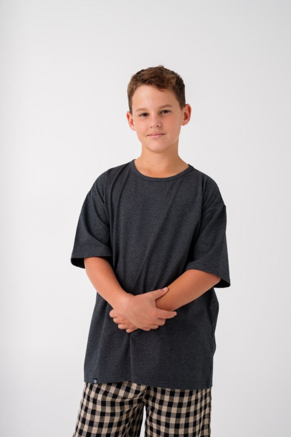 Oversized T - Charcoal Grey