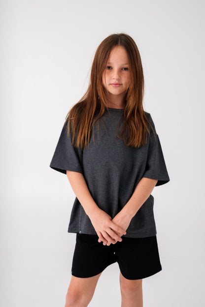 Oversized T - Charcoal Grey